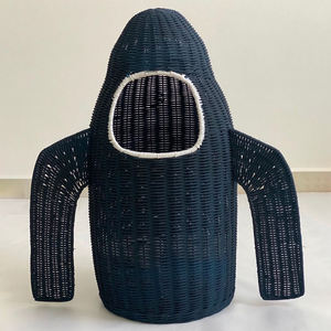 Cesta de mimbre en forma de cohete, cesta tejida para niños, cestas de alta calidad para decoración de habitaciones infantiles - Product Image 5