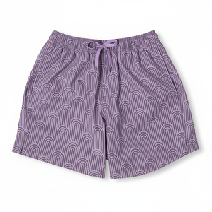 Shorts de bain pour hommes respirants et à séchage rapide, en tissu Oxford de lin/coton de haute qualité, imprimé numériquement, avec taille élastique - Product Image 1