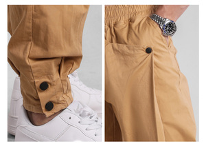 ผู้ผลิต OEM ODM กางเกงคาร์โก้เอวยางยืดลำลองสไตล์สตรีทแวร์สำหรับผู้ชาย ผ้าฝ้ายทวิลคุณภาพสูง กระเป๋าหลายช่อง รับทำโลโก้ตามสั่ง - Product Image 5