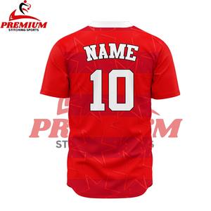 Maillot de baseball unisexe professionnel fabriqué sur mesure, manches courtes, fermeture à boutons, design personnalisable, service OEM ODM, vêtements de sport - Product Image 2