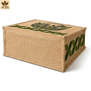 Sac de courses en jute naturel laminé, sac de courses pour la vente au détail, 36x31.5x19 cm, logo personnalisé, vente en gros, OEM, marque privée, modèle MY-JT-02 - Product Image 3