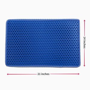 A forma di MiLi, Design antigraffio, doppio strato, 21 \ "X 14 \", lettiera per gatti blu impermeabile per urina e facile da pulire, lettiera per accessori - Product Image 5