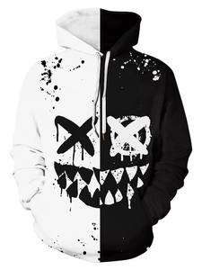 Sudadera con Capucha Unisex, Estampado Galáctico, Negra, Poliéster, Informal, para Otoño, con Bolsillos, Corte Regular - Product Image 4