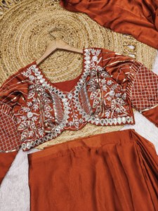 Destaca con este magnífico sari drapeado de moda, especialmente diseñado para mujeres que aman la moda. - Product Image 6