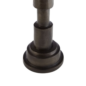 Modern <b>Black</b> Metal <b>Candlestick</b> <b>Holder</b> Featuring A Stacked Segmented Column Design And Round Shape For Home Decoration - Product Image 4