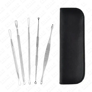 Kit de Extracción de Puntos Negros y Espinillas de Acero Inoxidable de Precisión, Herramientas de Extracción de Acné y Imperfecciones Faciales de Grado Médico Duraderas - Product Image 6
