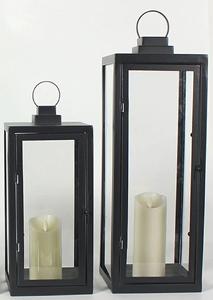 Farol Moderno de Metal y Vidrio con Acabado Negro Mate, Faroles de Metal para Velas, Decoración del Hogar para Exteriores, Personalizado - Product Image 6
