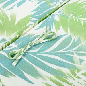 2 Thick Floral Chaise Lounge <b>Cushion</b> in <b>Leaf</b> Coconut Design Waterproof Foldable 2-Part for Poolsides Patio Garden - Product Image 6