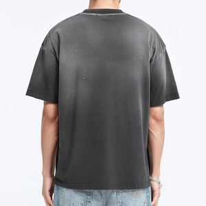 เสื้อยืดผู้ชายสีดำ สตรีทแวร์ ผ้าฝ้าย 100% คอกลม แขนสั้น ทรงหลวม สไตล์ลำลอง แฟชั่น ไม่เป็นขุย - Product Image 2