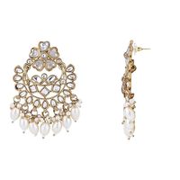 Ensemble collier et boucles d'oreilles en alliage plaqué or rose avec perles d'imitation et véritables perles, bijoux de mode pour femmes, pour les soirées