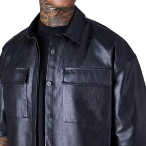 Camisa de Cuero Unisex de Alta Calidad, Piel de Vaca Genuina, Estilo Casual Urbano, Proveedor de Fábrica OEM Personalizado - Product Image 6