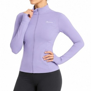 Women Yoga <b>Jacket</b> <b>Lightweight</b> Full Zip Athletic Sports <b>Jacket</b> with Thumb Holes Stretch Fabric for <b>Running</b> Gym Women Yoga <b>Jacket</b> - Product Image 5