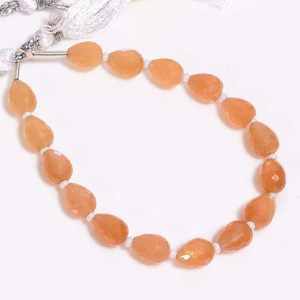 Natural <b>Peach</b> Moonstone Faceted Teardrop Shape Loose Gemstone Beads 6-8MM Moonstone Beads For Jewelry Making Wholesale Bulk - Product Image 5