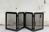 Barrière pliante en bois pour animaux de compagnie, autoportante, barrière de sécurité pour chien et chat, clôture intérieure réglable à 3 panneaux pour animaux de compagnie, pour petits et moyens animaux