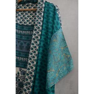 Kimono de Seda Hecho a Mano para Mujer, Bata Corta Estampada, Bata de Novia para Boda, Ropa de Dormir de Lujo - Product Image 3