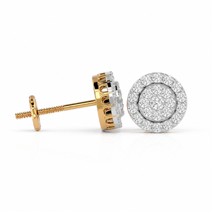 Boucles d'oreilles à clous en diamants ronds naturels de 0,60 CTW |   Boucles d'oreilles en or 10 carats avec fermoir à vis |   Disponible en or rose, blanc et jaune - Product Image 1