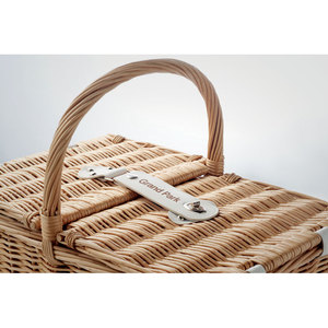 Cestino da Picnic in vimini personalizzato per 4 persone compagno perfetto per le tue avventure all'aria aperta - Product Image 2