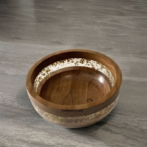 Nueva tendencia, cuenco de nueces de resina con incrustaciones de lámina de oro personalizado, PARA CENA herramientas de cocina, vajilla, cuenco decorativo para comida del hogar - Product Image 1