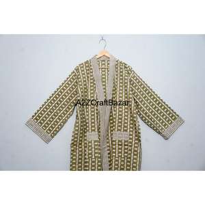 100% Pure Cotton <b>Kimono</b> Floral Printed for <b>Women</b> <b>Women's</b> Summer Sleepwear Beach Evening Casual Robe - Product Image 2