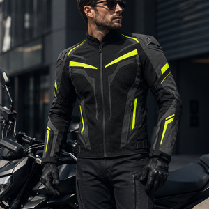 High Performance Anti Abrasion Poly Mesh Track <b>Biker</b> <b>Jacket</b> Reflective High Vis Strips Textile Motorbike <b>Jacket</b> With Protection - Product Image 6