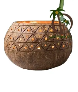 Fornitore con lampada a conchiglia di cocco di alta qualità che appende la decorazione della lampada al cocco da COCO - ECO VIETNAM