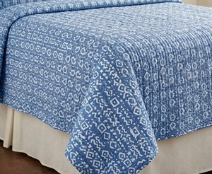 Handmade Organic Cotton Kantha Quilt Indian Adult Blanket with Geometrical Block Print Home & Hotel Use - Product Image 3