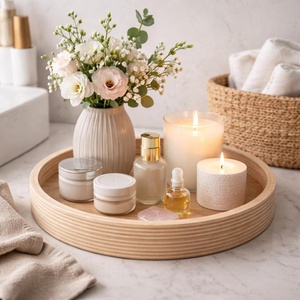 ถาดไม้กระถินขนาดกลางสำหรับใช้ในครัว ถาดไม้กระถินทรงลึกสำหรับเสิร์ฟ ถาดไม้กระถินทรงแบนสำหรับจัดแสดง ถาดไม้กระถินทรงกว้างสำหรับโต๊ะอาหาร - Product Image 5