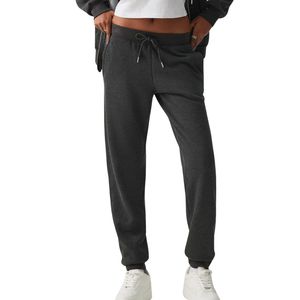 Pantalones Deportivos Casuales de Cintura Alta para Mujer, de Algodón y Felpa, con Logotipo Personalizado, Venta al Por Mayor OEM - Product Image 4