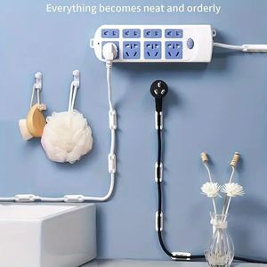 20 Pezzi Clip Adesivi Trasparenti per Gestione Cavi, Organizzatori per TV, PC, Ethernet, per Casa, Ufficio e Organizzazione Scrivania - Product Image 4