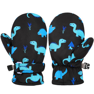 Guantes de Esquí para Niños Unisex con Estampado de Dibujos Animados, Impermeables, Gruesos, de Poliéster, para Deportes de Nieve al Aire Libre, con Cierre de Gancho y Bucle, para Escalar en Hielo - Product Image 6