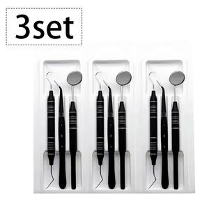 INSTRUMENTS CHIRURGICAUX BAFA – Kit d'instruments chirurgicaux dentaires en acier inoxydable 15 cm, poignée moletée noire, manuel, Classe I, certifié CE - Product Image 4