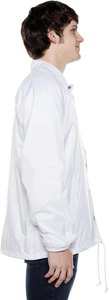 <b>Men's</b> <b>White</b> Windproof Shirt <b>Jacket</b> Regular Fit Turn-down Collar Casual Spring Outerwear Polyester Material - Product Image 2