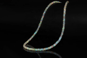 AAA สร้อยโอปอลเอธิโอเปียนโอปอล rondelle 925เงินสเตอริงประดับอัญมณีหรูหราโอปอลเอธิโอเปียเหลี่ยมเพชรพลอยธรรมชาติ - Product Image 3