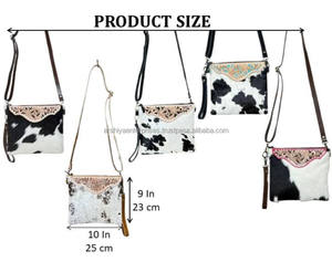 Sac bandoulière en cuir de vachette avec rabat floral travaillé à la main et bordure rose, style bohème, sacs à main pour femmes - Product Image 2