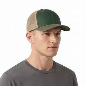 Gorra Trucker Verde para Hombre, Malla Trasera, Ajustable, Cierre a Presión, Bordada, Casual, para Exteriores, Estilo Béisbol - Product Image 2