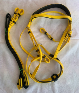 HM GLOBAL Bridon complet en cuir et PVC avec rênes – Équipement équestre robuste pour l'endurance - Product Image 4