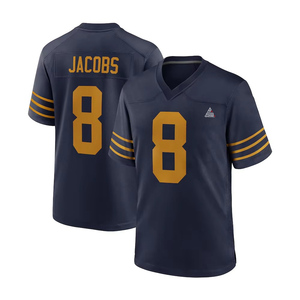 Maillots de football américain personnalisés imprimés à la demande, style streetwear, pour adultes, séchage rapide, 100 % polyester, pour l'entraînement - Product Image 5