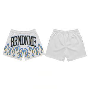 Premium 100% Cotton Mesh <b>Shorts</b> Front Custom Logo <b>Brown</b> Pink Solid Breathable Waterproof Eco-Friendly Quick Dry Drawstring ODM - Product Image 1