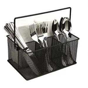 Plastic Cutlery Organizer Kitchen Utensil Holder Spoon Fork Knife <b>Storage</b> Rack <b>Tabletop</b> Flatware Organizer Box - Product Image 3