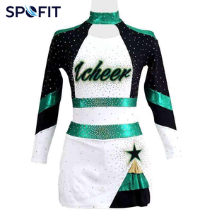 Uniforme de cheerleading pour femmes, haute qualité, strass, couleur personnalisée, respirant - Product Image 3