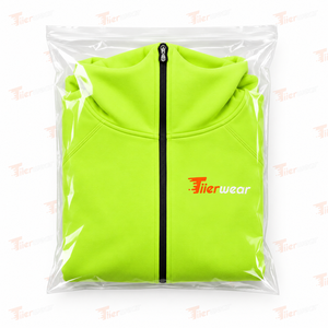 Sudadera con capucha y cremallera completa para hombre, verde neón, de forro polar, informal, corte regular, para otoño - Product Image 6
