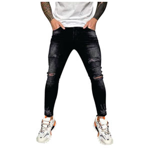 Midweight Polyester Cotton Plus Size Men's Jeans - Product Image 4