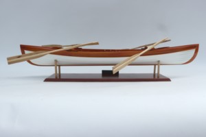 Barco Tradicional Americano de Madera Hecho a Mano, Tipo Skiff del Río San Lawrence, para Colección o Decoración del Hogar - Product Image 4