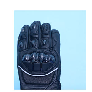Gants de moto en cuir véritable pour hommes, avec protection des doigts et des phalanges, compatibles écran tactile, respirants, équipement de motard - Product Image 3