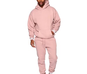 Ensemble de survêtement en molleton de coton de luxe pour homme, sweat à capuche brodé et pantalon de jogging, personnalisable, marque privée, OEM, ODM - Product Image 1