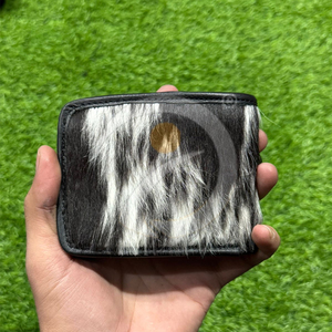 Premium Cowhide Leather <b>Wallet</b> Hair On Hide Slim Handmade Bifold <b>Wallet</b> <b>Card</b> <b>Holder</b> Leather <b>Wallet</b> Modern Everyday Style - Product Image 1