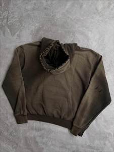 เสื้อฮู้ดดี้ผู้ชายแบบหนา สไตล์วินเทจ ทรงปกติ ผ้าฟลีซคอตตอน 100% สำหรับฤดูหนาว แบบเรียบๆ สั่งทำได้ ขายส่ง - Product Image 5