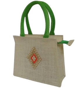 Bolsas de supermercado reutilizables de la mejor marca, bolsa de compras impermeable con asa de yute, embalaje portátil - Product Image 1