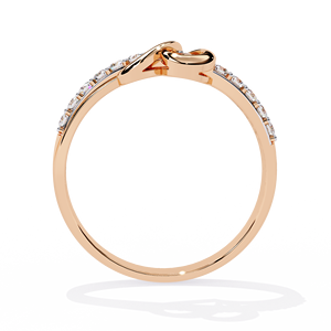 Anillos minimalistas de oro macizo de 14k para mujer con diseño de corazón y diamantes de corte redondo, ideales para regalo, compromiso, aniversario o boda. - Product Image 6