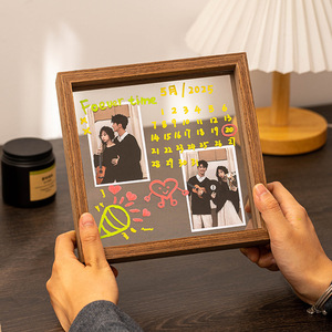Cadres <span class=keywords><strong>photo</strong></span> en verre transparent double face créatifs de 5 et 6 pouces en gros, cadres <span class=keywords><strong>photo</strong></span> transparents en verre double couche en bois - Product Image 6